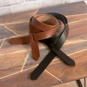 Leather knot belts.